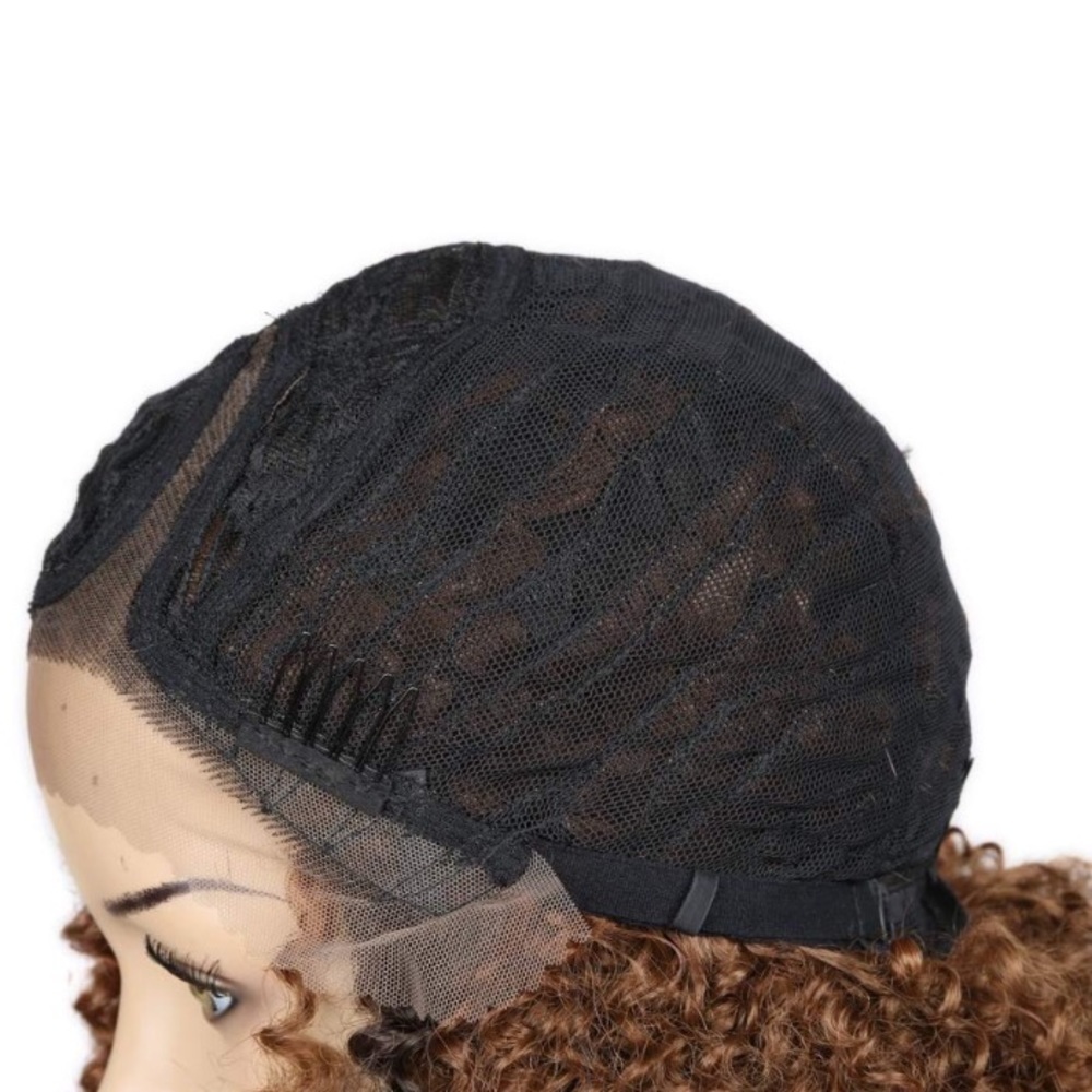 🖤 Pamela BROWN #2 KINKY CURLY LACE FRONT WIG - Picture 5 of 7